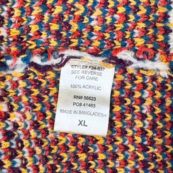 Sloan Rouge Southwestern Full Zip Cardigan Sz.XL Multi Knit Fair Isle Nordic - Picture 7 of 10